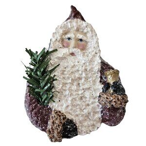 Linda L Baldwin Enesco St. Nick Santa From A Nickel To The Belsnickle Brooch J26